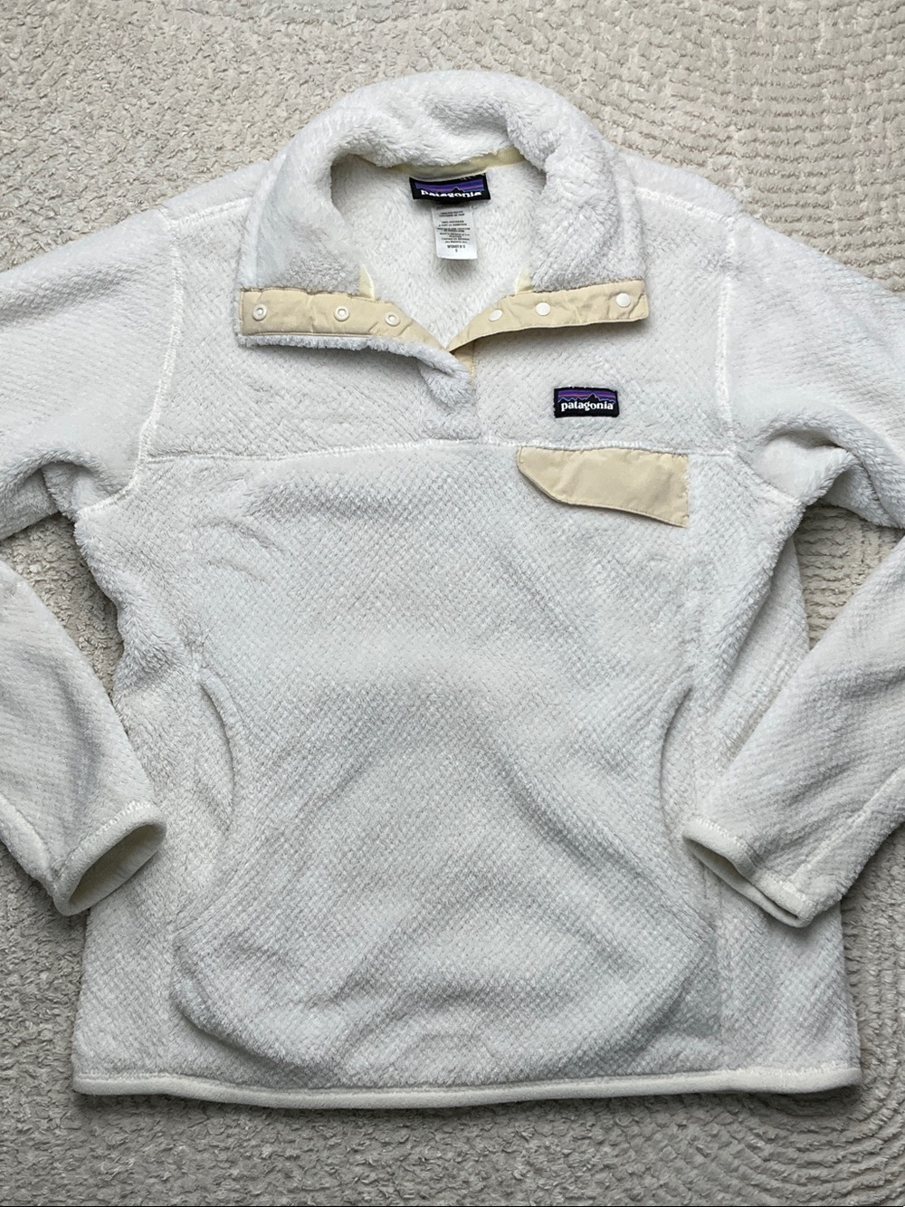Patagonia Women's Re-Tool Half Snap-T Pullover White Small